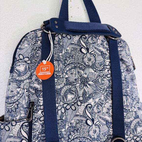 Sakroots Backpack Floral Laptop Bag Owl Tassel Keychain Boho School Work Artsy main image 16